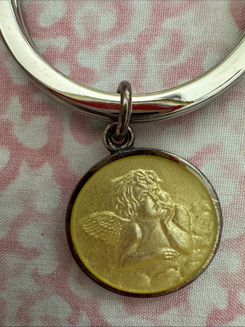 Sterling silver ArcAngel Raphael Pendant or charm. Included key ring